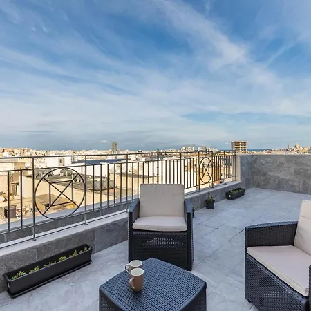 Terrace View-stylish Two Bedrooms Fully Ac-wifi Penthouse * Msida