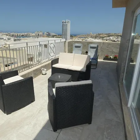 Daire Terrace View-stylish 2bedroom Penthouse Ac-wifi Msida