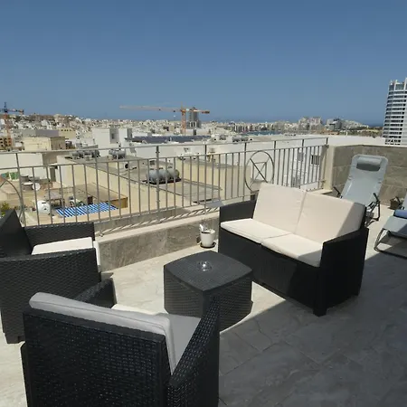 Apartment Terrace View - Stylish 2 Bedrooms Penthouse Ac-wifi Msida